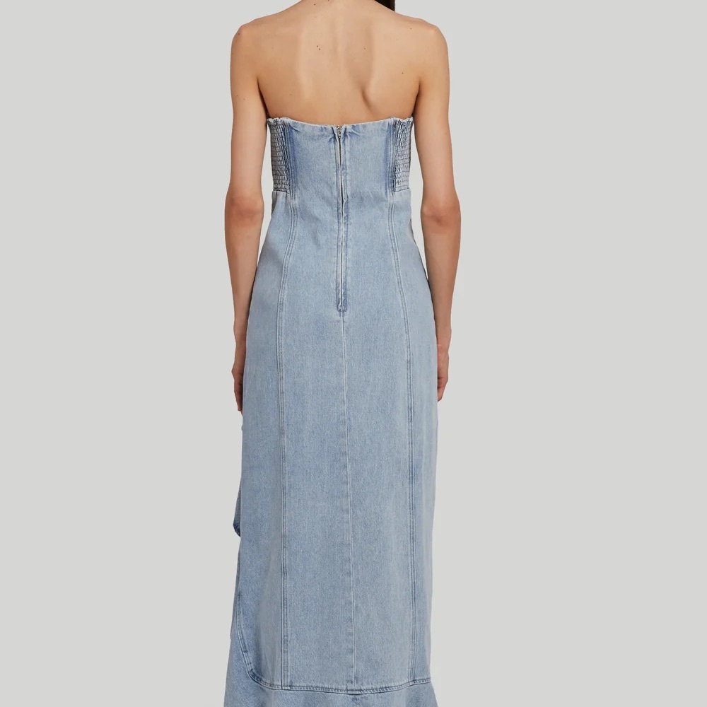 Amanda Uprichard Symone Denim Blue Dress - Picture 2 of 4